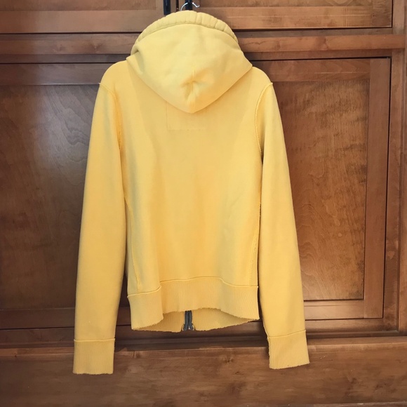 Y2K🔥 AUTHENTIC VINTAGE ABERCROMBIE & FITCH GOLD ZIP UP HOODIE - Picture 11 of 14
